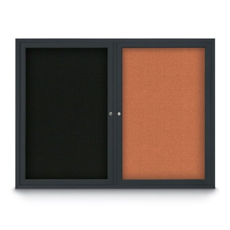 United Visual Products Corkboard, Dark Spruce/Gold, 42" x 32" UV4035-GOLD-DRKSPR